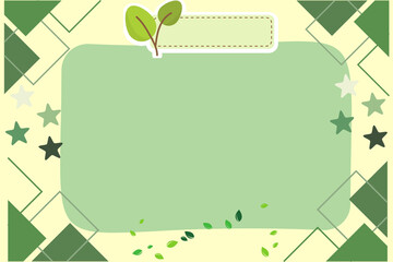 Elegant Green Leaves and Stars Design Template Perfect for Eco-Friendly Projects