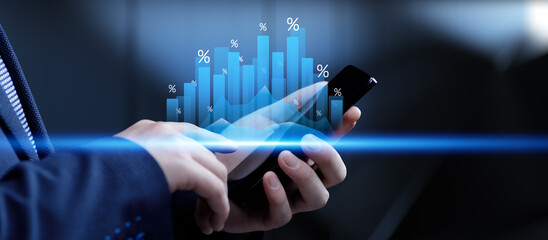 Financial Growth Strategy and Data Visualization with Interactive Graphs and Percentages in...