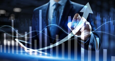 Business Growth and Data Trends Illustrated with Interactive Analytics.