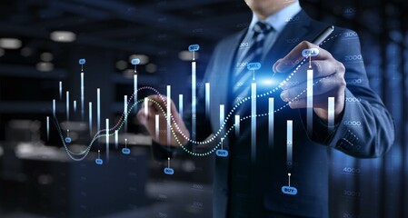 Interactive Financial Data Visualization with Trading Algorithms.
