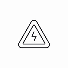 voltage warning icon sign vector