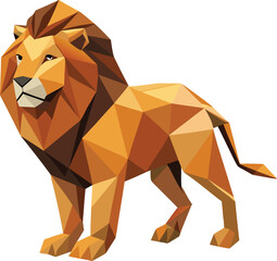 Obraz premium Low-poly lion