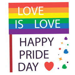 pride day labels concept vector design