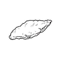 Vector illustration drawing of an abstract fish design, map, and country silhouette icon