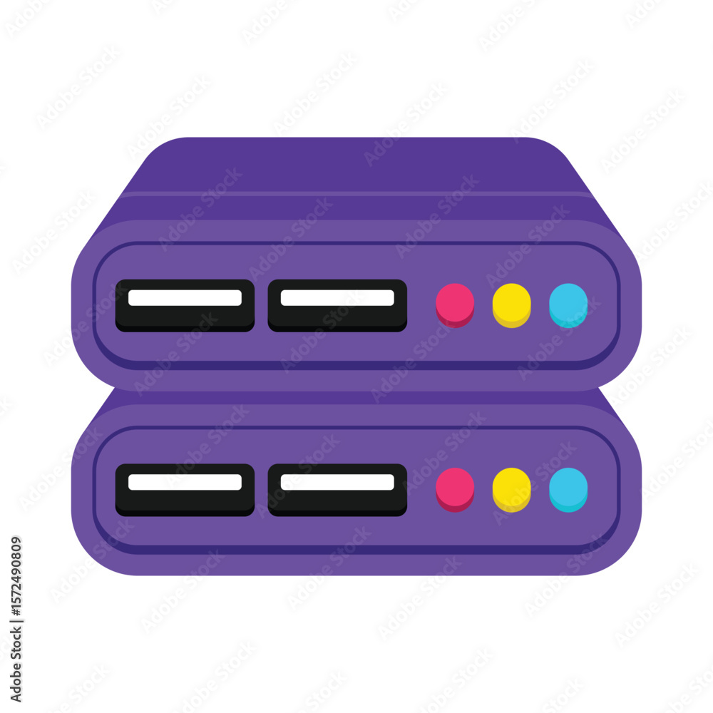 Poster external hard vector style icon. eps 10 file