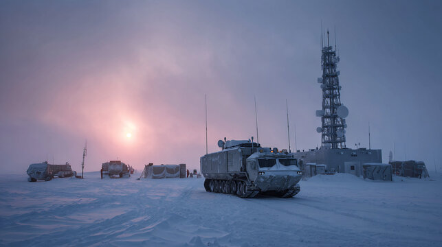 Arctic Base With Uplink Tower