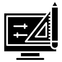 Geometrical Tools glyph icon