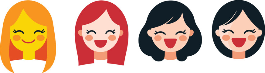 Obraz premium Joyful Women Diverse Portraits