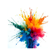 Colorful paint explosion vibrant splash abstract art design illustration