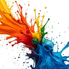 Colorful paint splash art abstract liquid explosion creative background design