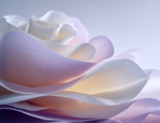 Delicate paper rose, soft pastel colors