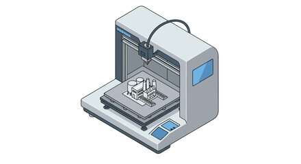 Isometric 3d printer with detailed mechanical design