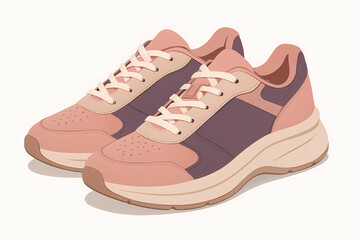 A pair of stylish modern women's sneakers