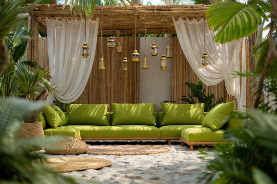Young athletic man playing table tennis; dynamic pose, studio shot, beige background. - Powered by Adobe