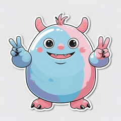 Funny baby monster cute