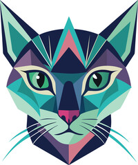 Abstract cat head
