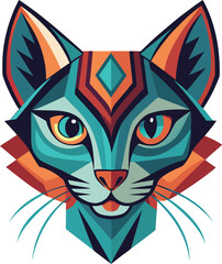 Abstract cat head