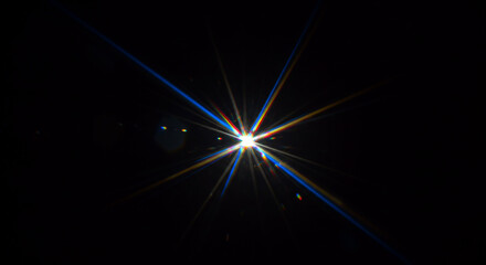 Vibrant Lens Flare on Black Background