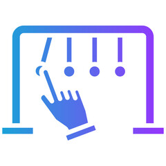Kinetics Motion glyph gradient icon