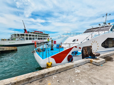 Maritime ferries docked at Balatero Port, Puerto Galera, Oriental Mindoro