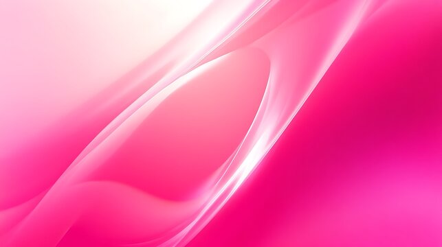 Vibrant pink abstract flowing waves with subtle light reflections