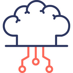 Artificial Intelligence line color icon