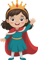 Happy Little Queen Waving