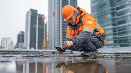 Moisture Inspection on Rooftop Garden