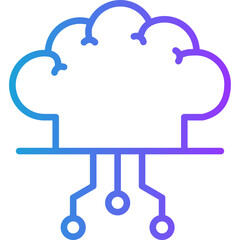 Artificial Intelligence line gradient icon