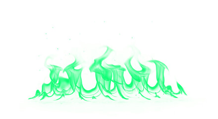 Obraz premium Abstract Green Flames Design Element.