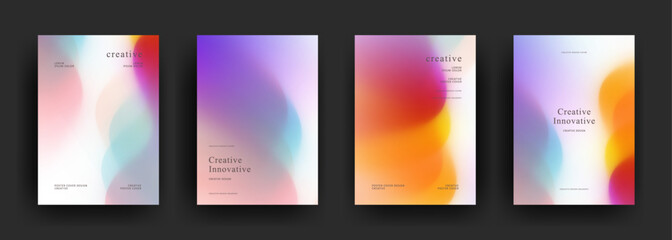 abstract gradient background template vector. trendy Minimalist style posters with dark concept. Modern wallpaper design for social media, brochure, flyer, banner