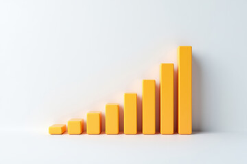 Ascending Success A Visual Representation of Growth and Achievement with a Bar Graph Displaying Upward Progression and Positive Trends in Business and Finance