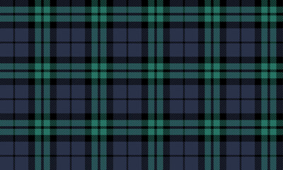 Seamless plaid pattern, blue, green, black, classic style, suitable for designing clothes, skirts, pants, dresses, shirts and fashion textiles, vector illustration.