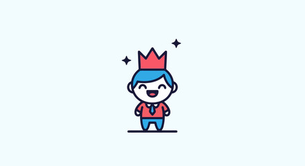 Cartoon King: Cheerful Royalty Illustration