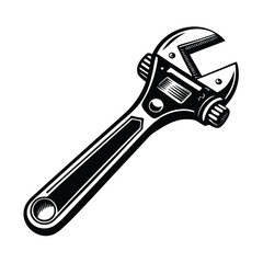 Obraz premium Adjustable wrench tool hardware mechanical