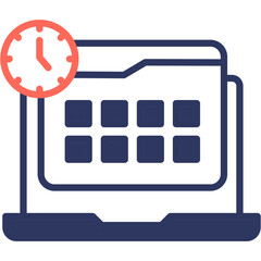 Digital Schedule mixed color icon