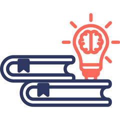 Knowledge Growth mixed color icon