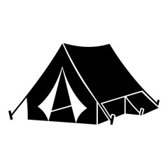 Tent icon or camp isolated on transparent background