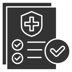 Insurance Glyph Icon Element For Design
