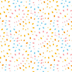 Cute Oval Pattern in Blue, Pink, and Orange