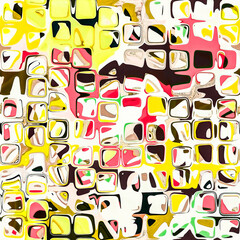 Abstract blotched random mosaic square paint splatter seamless pattern. Dense grungy mottled effect fabric texture design with tileable all over print. For speckled style wallpaper backdrop.