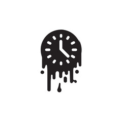 Watch minimalistic black icon 