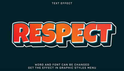 Respect text effect in 3d design