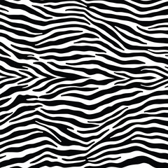 Seamless Black and White Zebra Stripe Pattern – Animal Print Background Design for Fabric, Wallpaper, and Art
