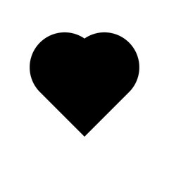 Obraz premium A simple solid black heart shape icon isolated on a clean white background