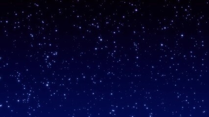 night sky blue shiny stars glittering and glowing animation, starry space science and new year and christmas, social media motion background - Powered by Adobe