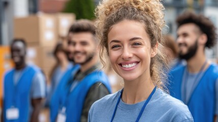 Fototapeta premium Join casual volunteer efforts to give back on your own terms, balancing kindness with flexibility and no pressure commitments. 