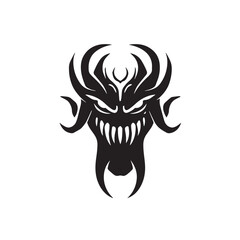 Vector illustration of a lion and wolf heads