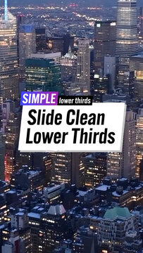 Vertical Slide Clean Lower Thirds