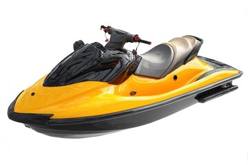 Naklejka premium A jet ski isolated on a pure white background, sporty design, clean lines, no shadow 